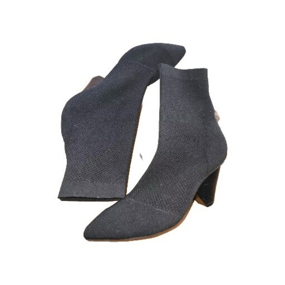 Jeffrey Campbell Shoes - Womens Jeffrey Campbell Black Socklining Leather Ankle Booties Boots Size 7